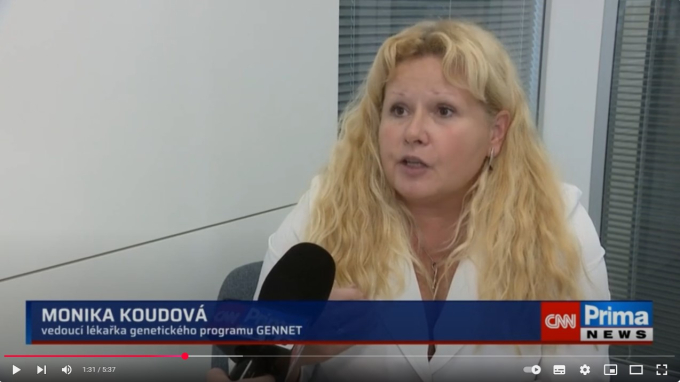 MUDr. Monika Koudová o genetické mutaci BRCA v rozhovoru pro CNN Prima NEWS